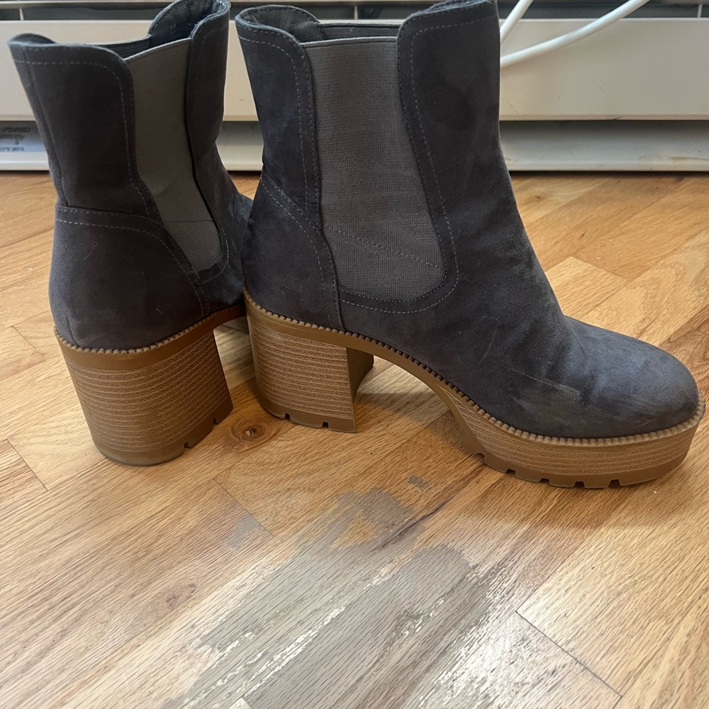 Gray Suede Platform Boot - image 5